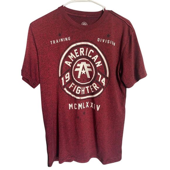 American Fighter Mens Red 1974 Training Division T-Shirt Size Large - Picture 1 of 6